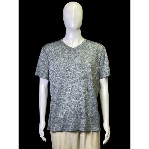 Ideology Gray V-Neck Short Sleeve T-Shirt Men Sz XL - Picture 1 of 7